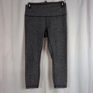 Lululemon‎ Athletica Black and Gray Leggings Moisture-Wicking Comfort